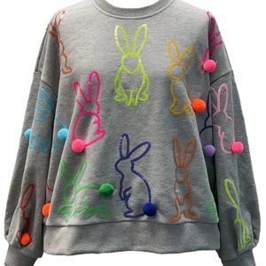Queen of Sparkles Scattered Bunny sweatshirt